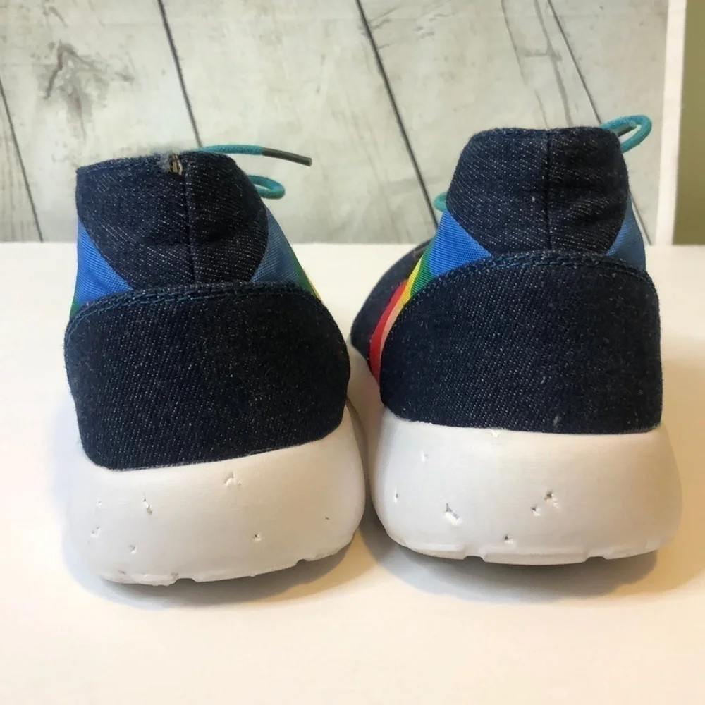 YRU Beam Hi Denim Shoes Sneakers Rainbow 9